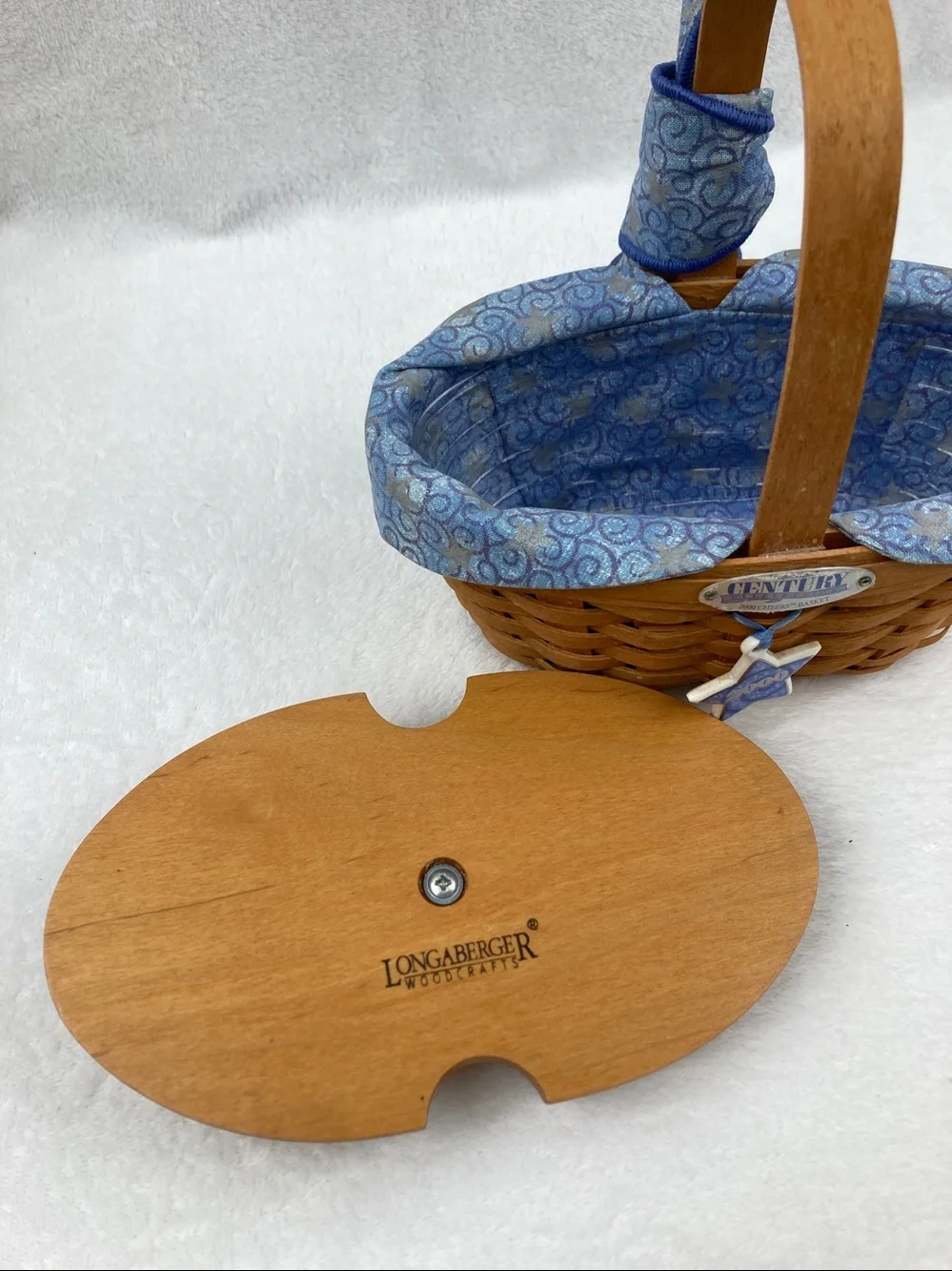 VTG Longaberger Century Celebration 2000 Cheers Basket with Lid 8”